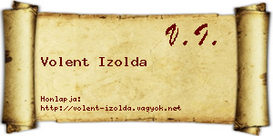 Volent Izolda névjegykártya
